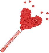 Confettikanon hartjes- Valentijn- Rood