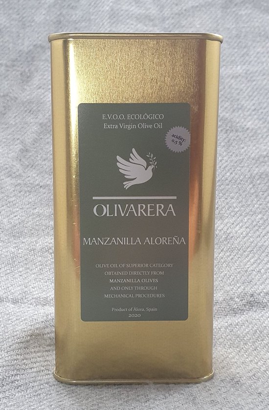 Biologische Extra Vierge Olijfolie – NL-BIO-01- Olivarera Manzanilla Aloreña MA500BL – 500ml