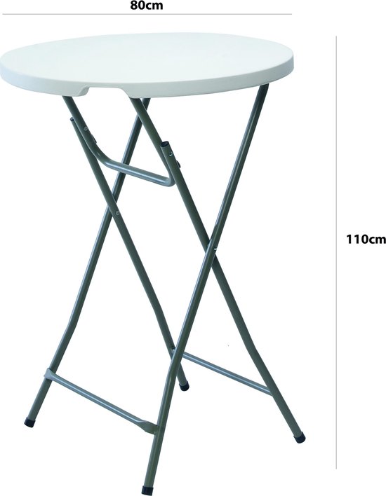 Table mange debout pliable diamètre 60cm hauteur 110cm - Table