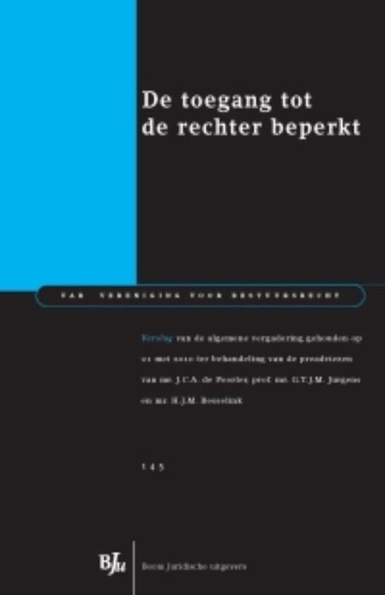 De toegang tot de rechter beperkt - Verslag - cover