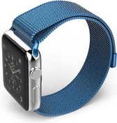 Milanese Loop rvs blauw bandje voor de geschikt voor Apple Watch 38mm - 40mm | Watchbands-shop.nl