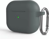 Case Cover geschikt voor Geschikt voor Apple Airpods 3 - Siliconen Donkergrijs