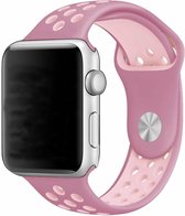 Rubberen sport bandje voor de Geschikt voor Apple Watch 42mm - 44mm S/M - Lavendel Lichtroze 1|2|3|4|5|6|7