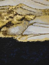Maison de France - Canvas Abstract schilderij met goud - landscape - olieverf - 78 x 118 cm