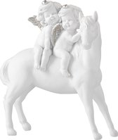 Paard - Paard | polyester | wit - zilver | 19x7x (h)24 cm