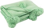 Plaid | textiel | muntgroen | 170x130x (h)1 cm