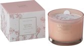 Geurkaars | glas | roze | 10.5x10.5x (h)8.4 cm