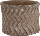 Bloempot | cement | bruin | 13x13x (h)11 cm