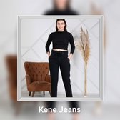 Dames jeans hoge taille zwart maat 44
