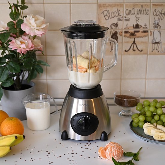 MARTA MT-1590 Tafelblender - 1200W - 1.5L - RVS/glas | bol.com