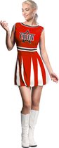 Partychimp Cheerleader Kostuum Carnavalskleding Dames Verkleedkleren Volwassenen Carnaval Kostuum Dames - Maat M/38 - Rood