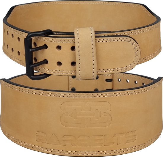 Barbelts Weightlifting Belt Sable - Ceinture d'haltérophilie - Cuir véritable - Ceinture de Fitness - Taille XL