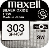 MAXELL 303 - SR44SW - Pile Knoopcel à l'oxyde d'argent - Pile pour montre - 2 (deux) pièces
