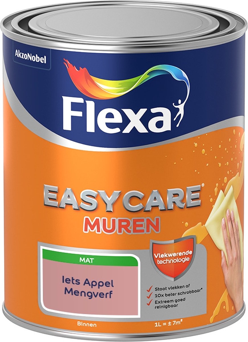 Flexa Easycare Muurverf - Mat - Mengkleur - Iets Appel - 1 liter