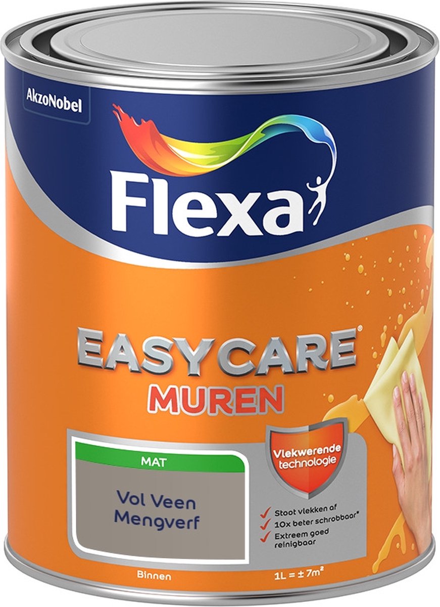 Flexa Easycare Muurverf - Mat - Mengkleur - Vol Veen - 1 liter