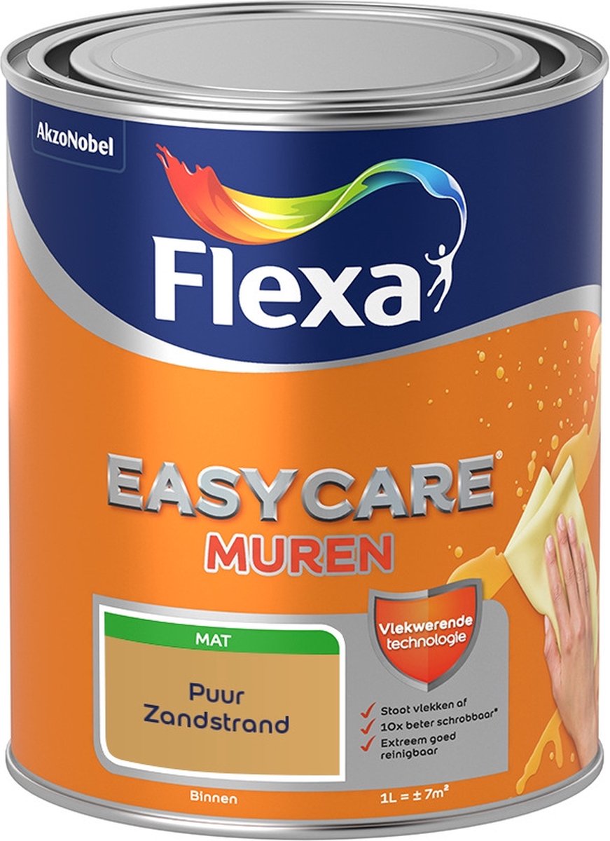 Flexa Easycare Muurverf - Mat - Mengkleur - Puur Zandstrand - 1 liter