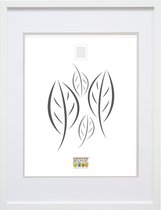 Deknudt Frames fotolijst S43AK1 P1 - wit met passe-partout - 24x30 cm