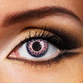 Kleurlenzen - Purple Leopard - jaarlenzen met lenshouder - paarse contactlenzen Fashionlens®