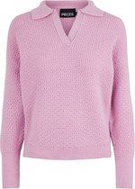 pieces PCDESSI LS KNIT D2D Dames Pastel Lavender- maat S