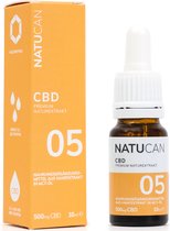 CBD olie 5% van Natucan © - 10ml - 500mg CBD - Milde smaak & snelle absorptie van CBD dankzij MCT olie