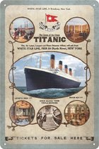 Titanic Queen Of The Ocean . Metalen wandbord in reliëf 20 x 30 cm