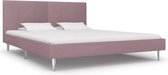 Decoways - Bedframe stof roze 180x200 cm