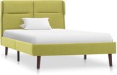 Decoways - Bedframe stof groen 90x200 cm