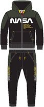 Nasa joggingpak  / trainingspak / vrijetijdspak - Vest + Broek - zwart - kaki - Maat S