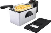 FAGOR FG869 - Friteuse 3L - 2000 W - Uitneembare kom - Roestvrijstalen behuizing - Antispatdeksel - 1 frituurmand - Filter - 0 tot 190 °