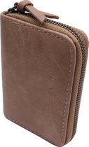 SK Portemonnee dames - Portefeuille - Ritsportemonnee - Compact - Beige