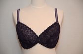 Selmark Lingerie Alma BH - niet voorgevormd - A-E cup - aubergine - maat B 90