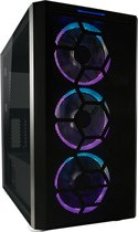 GAME HERO Haldir Gaming PC Behuizing Zijpaneel Van Gehard Glas RGB –  2 x USB 3.0 – 3 x 120mm RGB-Case Fans