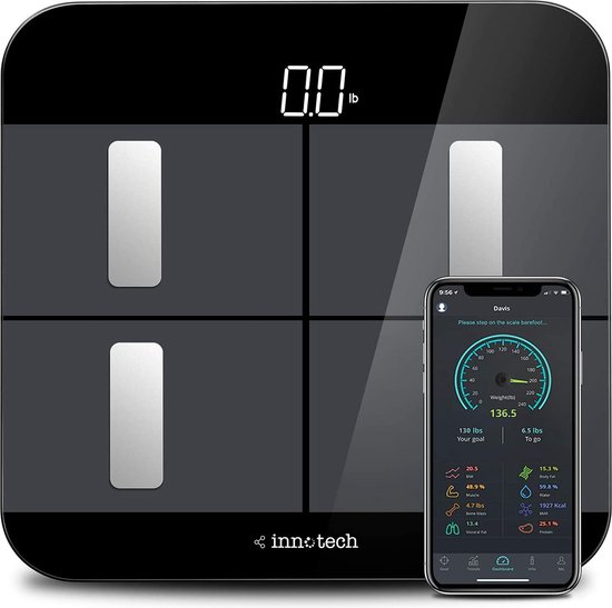 Innotech Digitale personenweegschaal Smart Bluetooth voor gewicht en... |  bol.com