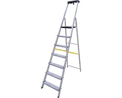 Alumexx Hobby-Line - Huishoudtrap 7 treden - Keukentrap - Inklapbaar - 3.40m werkhoogte