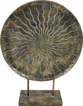 Plantenwinkel Luna metalen cirkel op voet brons 50x63 cm