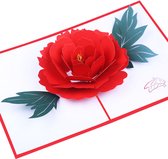 5 stuks Valentijnsdag Roos Wenskaarten met envelop - 3D pop-up - Jubileum - Cadeaus voor Vriendin Vriendje Echtgenoot Vrouw- verjaardag - greeting cards - Anniversary - Birthday