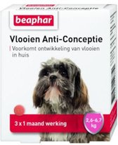 LuxuryLiving - vlooienbestrijding - Anti-Conceptie - Honden tussen 2,6-6,7 kg - 3-delig