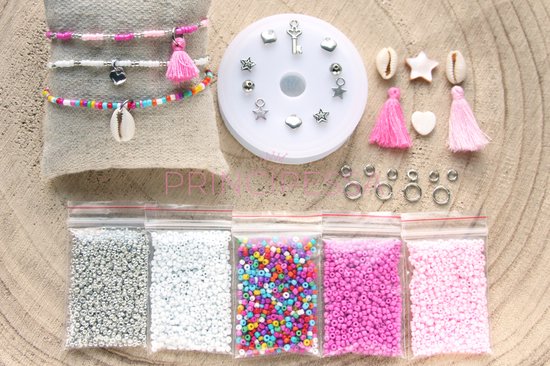 Zelf sieraden maken kralen pakket - Armbandjes - 2mm kraal - Zilver,  multicolor, roze... | bol