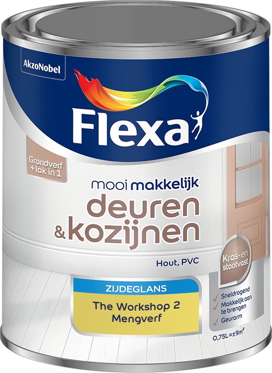 Flexa Mooi Makkelijk Verf - Deuren en Kozijnen - Mengkleur - The Workshop 2 - 750 ml