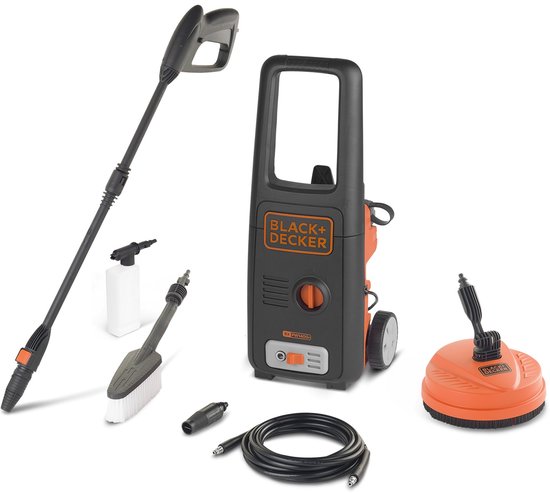 BLACK+DECKER Hogedrukreiniger BXPW1400PE - 8 Accessoires - 1400W - 110 Bar - 390 l/u