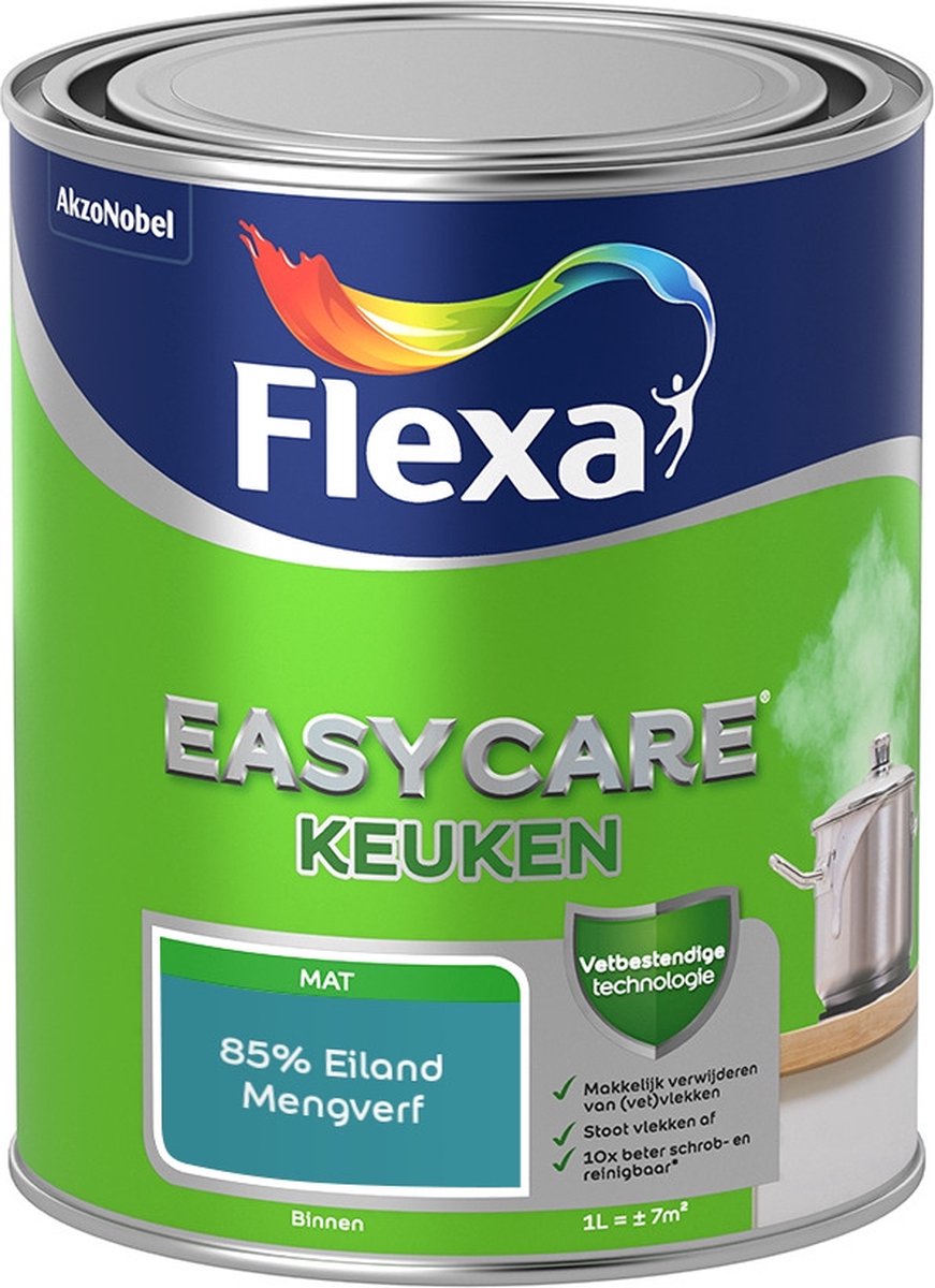 Flexa Easycare Muurverf - Keuken - Mat - Mengkleur - 85% Eiland - 1 liter