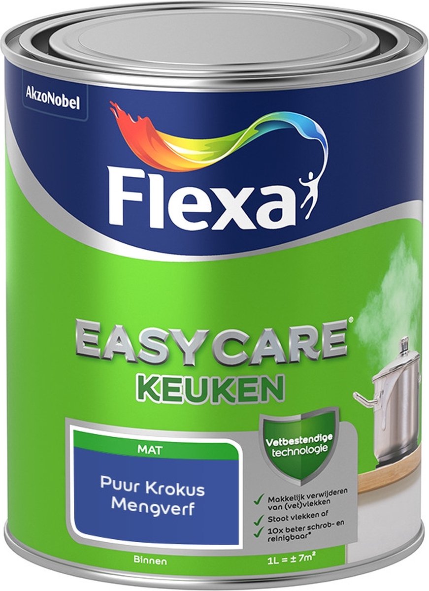 Flexa Easycare Muurverf - Keuken - Mat - Mengkleur - Puur Krokus - 1 liter