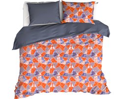 De Witte Lietaer Dekbedovertrek Quilt Blue Ribbon - Tweepersoons - 200 x 200/220 cm - Katoen Satijn