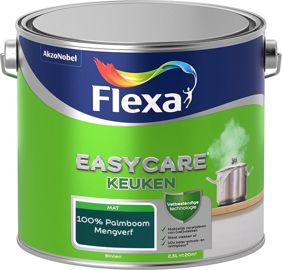 Flexa Easycare Muurverf - Keuken - Mat - Mengkleur - 100% Palmboom - 2,5 liter
