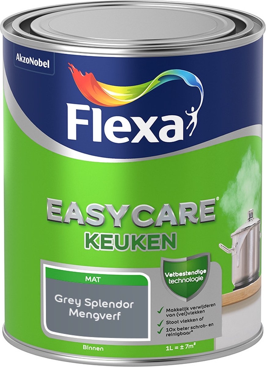 Flexa Easycare Muurverf - Keuken - Mat - Mengkleur - Grey Splendor - 1 liter