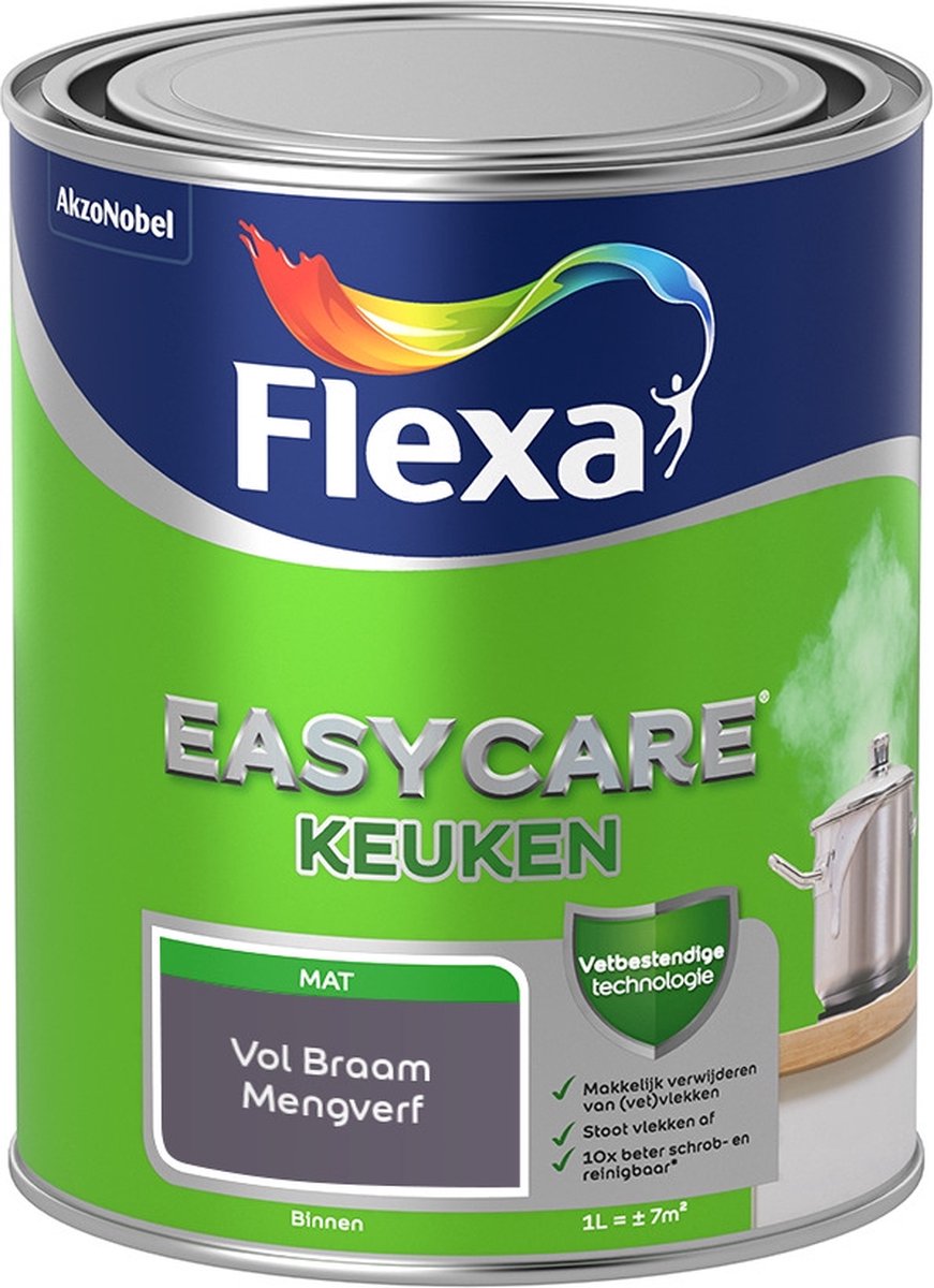 Flexa Easycare Muurverf - Keuken - Mat - Mengkleur - Vol Braam - 1 liter