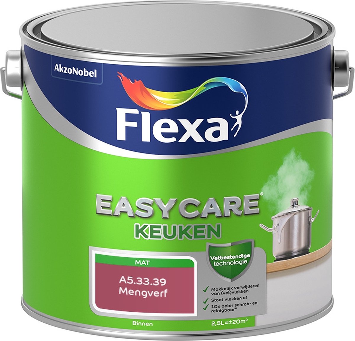 Flexa Easycare Muurverf - Keuken - Mat - Mengkleur - A5.33.39 - 2,5 liter