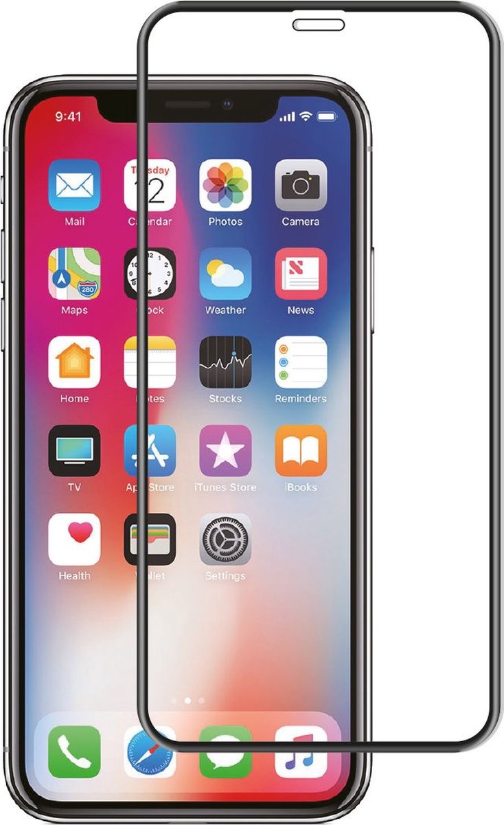 LuxeBass Full screenprotector geschikt voor iPhone XR - glas scherm - bescherming