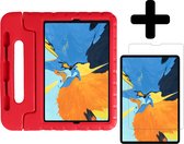 Hoes Geschikt voor iPad Pro 2018 (11 inch) Hoes Kinder Hoesje Kids Case Kinderhoes Shockproof Met Screenprotector - Hoesje Geschikt voor iPad Pro 11 inch (2018) Hoesje Kidscase - Rood