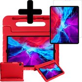 Hoes Geschikt voor iPad Pro 2018 (11 inch) Hoes Kinder Hoesje Kids Case Cover Kidsproof Met Screenprotector - Hoesje Geschikt voor iPad Pro 11 inch (2018) Hoesje Kinder Hoesje - Rood